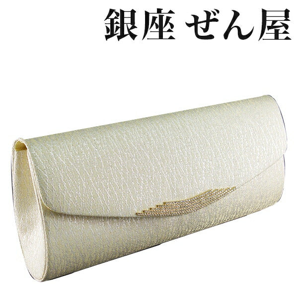 クラッチバッグ　金<br>【フォーマル 和装バッグ 結婚式】痛くない草履 痛くなりにくい草履 女性 レディース 草履 バッグセット かかえ 抱えバッグ 礼装 留袖 黒留 振袖 成人式 訪問着 正装 着物 バッグ プレゼント 入学式 卒業式【銀座 ぜん屋】